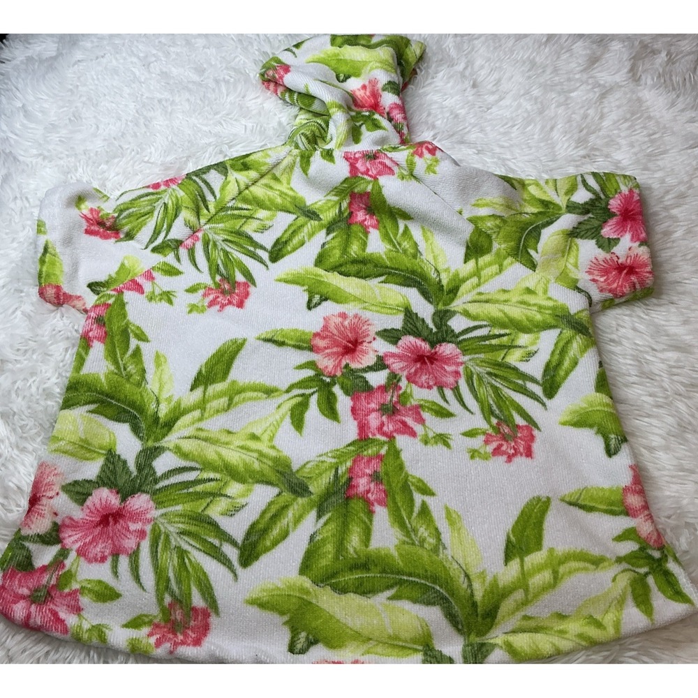 Tommy Bahama Girls Hawaiian Floral S/M 3-6 Embroidered Pockets Coverup - Picture 5 of 5